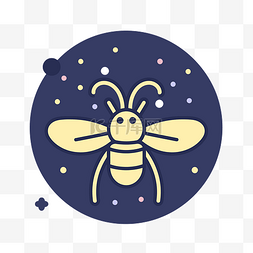 太空中星座蜜蜂的图标 向量