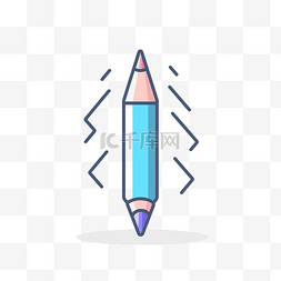 铅笔是一个彩色的平面矢量图标