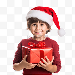 有圣诞礼物的快乐的孩子