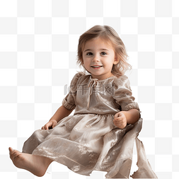 公主服裝图片_穿着裙子的快乐小女孩在圣诞树旁
