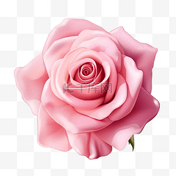 粉红玫瑰花透明背景花卉对象