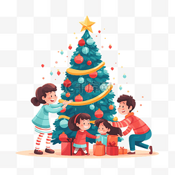 家庭享受图片_家人和兄弟姐妹享受圣诞节时光，