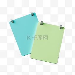 绿色的卡片图片_文具套装有两个记事本，其中一个