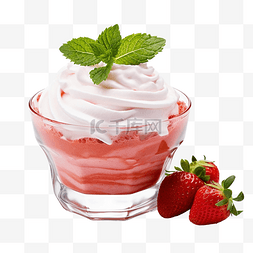 草莓慕斯加鲜奶油