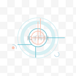 球体平面图片_带有蓝线和目标的球体轮廓 向量