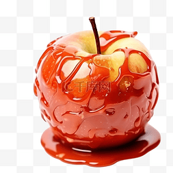 是k图片_焦糖红苹果配糖装饰，是节日万圣