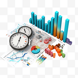 投资分析师图片_图表和图表与分析业务财务数据在