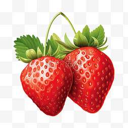 菠萝草莓汁图片_草莓孤立插画ai生成