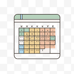 读取缓存图片_带有以不同颜色读取的日历的小电