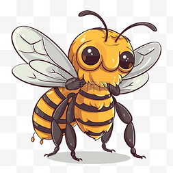 可打印蜜蜂剪贴画可爱的卡通蜜蜂