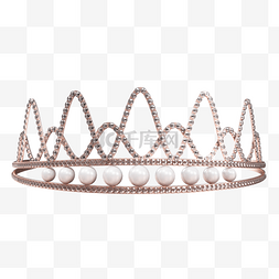 珠宝珍珠图片_钻石王冠3d渲染珍珠装饰