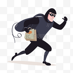 微信添加背景图片_小偷剪贴画人物小偷在黑暗中奔跑