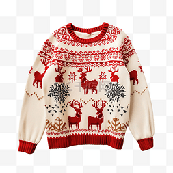 公寓图片_圣诞快乐丑陋的毛衣，上面有驯鹿