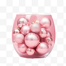 粉红色墙壁上的玻璃花瓶里放着圣