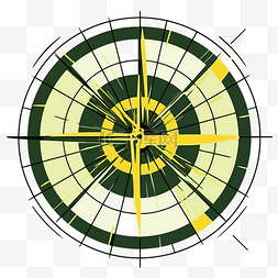 体育器材室图片_用黄色和绿色卡通绘制的十字线剪