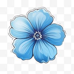 公司发展图展架图片_藍色花朵貼紙