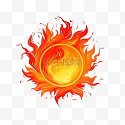 橙光按钮图片_太阳和火