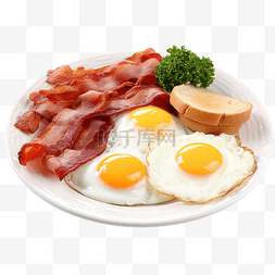 早餐培根图片_培根和鸡蛋早餐