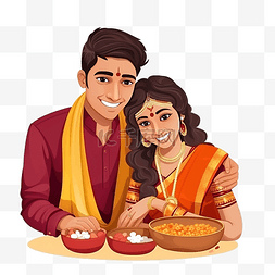 印度服图片_bhai dooj 年轻的 印度 夫妇
