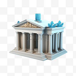 3d 银行贷款概念渲染插图