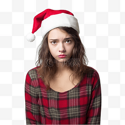 壓力图片_带着悲伤和沮丧的表情庆祝圣诞假