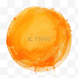 粉笔彩画的橙色圆圈形状
