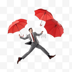 天气被拒图片_撑伞跳舞的男人