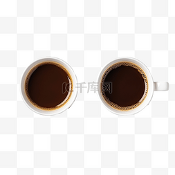 白色的熱氣图片_從頂部看白色杯子裡的咖啡
