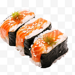 健康在灼烧图片_三文鱼寿司烧米饭日本料理美味的