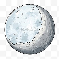 世外桃源艺术字图片_月亮的卡通插图