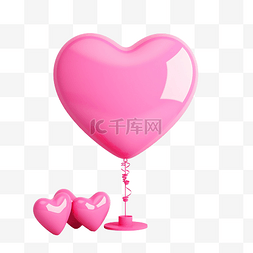 氣泡框图片_粉红色的心形讲话泡泡