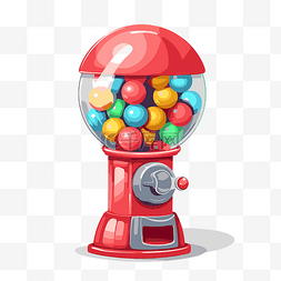 彩色口香糖图片_空口香糖球机 向量