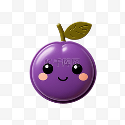 水果可重复使用的紫色脸