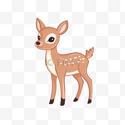 圣诞节鹿插画图片_可爱简单的鹿插画