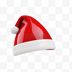 3d 圣诞老人帽子有光泽的颜色