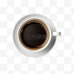 白咖啡杯中的黑咖啡