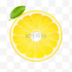 切半柠檬图片_圈柠檬