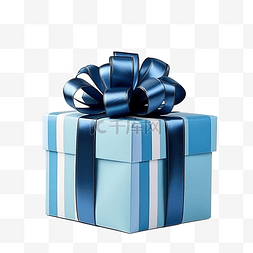 蓝球球图片_圣诞礼物排版条纹礼物与蓝丝带