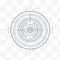 圆形迷宫供目标击中 向量