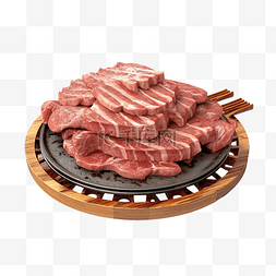 架子肉图片_3d 烤肉图
