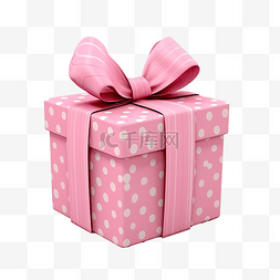 可爱背景波点图片_带点的粉红色礼盒