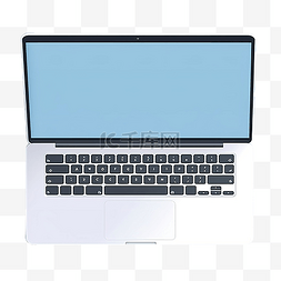 灰色金属字图片_蓝色背景顶视图上的真实笔记本电