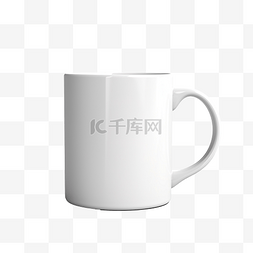 咖啡杯3d图片_空白的单个白色杯子