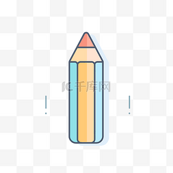 高清铅笔图片_不同颜色的铅笔线条图标 向量