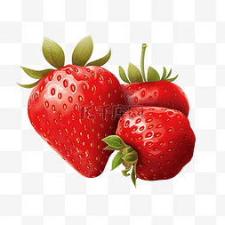 草莓孤立插画ai生成