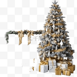 蜡烛圣诞树图片_裝飾聖誕樹