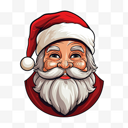 圣诞人物圣诞老人的脸矢量图
