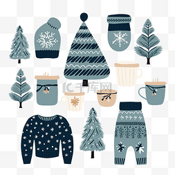 帽子和布图片_冬季针织衣服 hygge 圣诞节冬季针