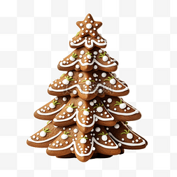 圣诞姜饼圣诞树形状