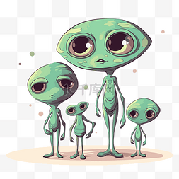 外星人贴纸图片_外星人家庭